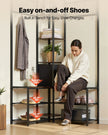 Corner Hall Tree with Shoe Bench, 70.9