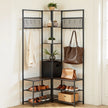 Corner Hall Tree with Shoe Bench, 70.9