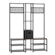 Corner Hall Tree with Shoe Bench, 70.9