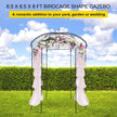 VEVOR Birdcage Shape Gazebo,8' High x 5.2' Wide, Heavy Duty Wrought Iron Arbor, Wedding  Arch Trellis for Climbing Vines in Outdoor Garden, Lawn, Backyard, Patio, Black