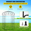 VEVOR Birdcage Shape Gazebo,8' High x 5.2' Wide, Heavy Duty Wrought Iron Arbor, Wedding  Arch Trellis for Climbing Vines in Outdoor Garden, Lawn, Backyard, Patio, Black