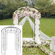 VEVOR Birdcage Shape Gazebo,8' High x 5.2' Wide, Heavy Duty Wrought Iron Arbor, Wedding  Arch Trellis for Climbing Vines in Outdoor Garden, Lawn, Backyard, Patio, Black