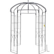 VEVOR Birdcage Shape Gazebo,8' High x 5.2' Wide, Heavy Duty Wrought Iron Arbor, Wedding  Arch Trellis for Climbing Vines in Outdoor Garden, Lawn, Backyard, Patio, Black
