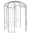 VEVOR Birdcage Shape Gazebo,8' High x 5.2' Wide, Heavy Duty Wrought Iron Arbor, Wedding  Arch Trellis for Climbing Vines in Outdoor Garden, Lawn, Backyard, Patio, Black