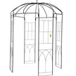 VEVOR Birdcage Shape Gazebo,8' High x 5.2' Wide, Heavy Duty Wrought Iron Arbor, Wedding  Arch Trellis for Climbing Vines in Outdoor Garden, Lawn, Backyard, Patio, Black
