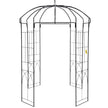 VEVOR Birdcage Shape Gazebo,8' High x 5.2' Wide, Heavy Duty Wrought Iron Arbor, Wedding  Arch Trellis for Climbing Vines in Outdoor Garden, Lawn, Backyard, Patio, Black
