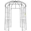 VEVOR Birdcage Shape Gazebo,8' High x 5.2' Wide, Heavy Duty Wrought Iron Arbor, Wedding  Arch Trellis for Climbing Vines in Outdoor Garden, Lawn, Backyard, Patio, Black