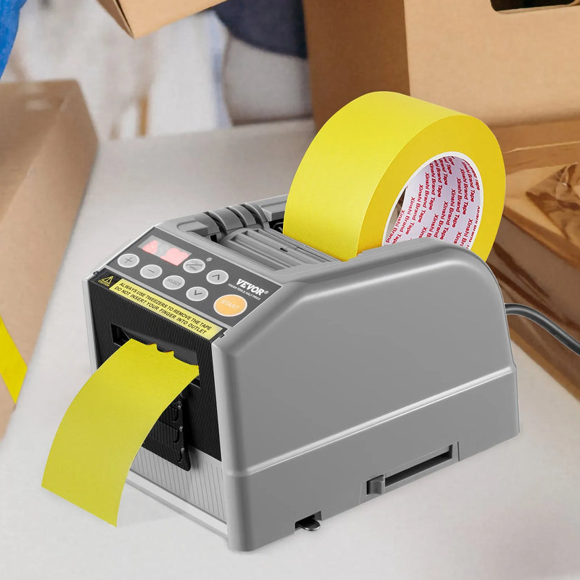 VEVOR Automatic Tape Dispenser Adhesive Electric Tape Cutter Packaging Machine Tape Cutting Machine 6-60mm Tape Width