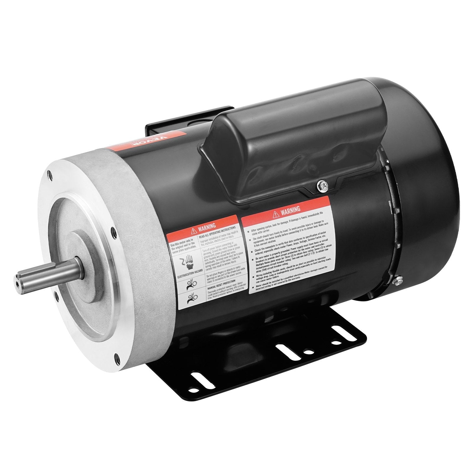 VEVOR 1HP Electric Motor 1725RPM AC115V/230V 56C Frame 1-Phase 5/8