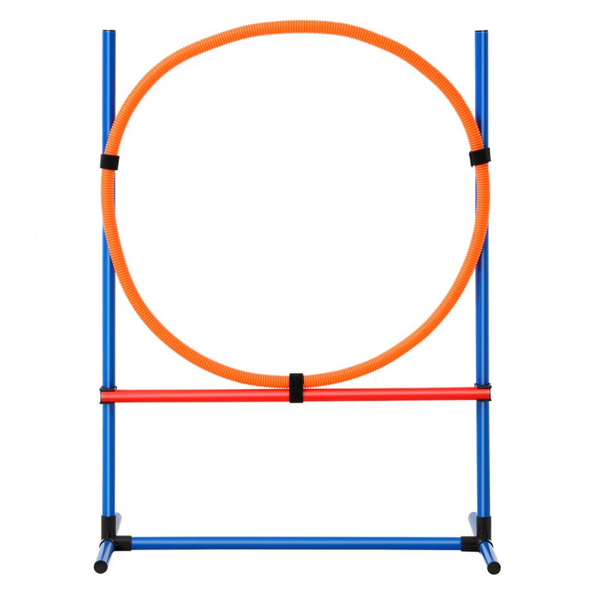 VEVOR Dog Agility Training Equipment 4 PCS Set Hurdles and Jump Ring Obstacle