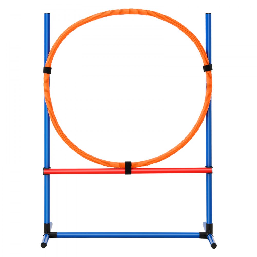 VEVOR Dog Agility Training Equipment 4 PCS Set with Hurdles Jump Ring Pause Box