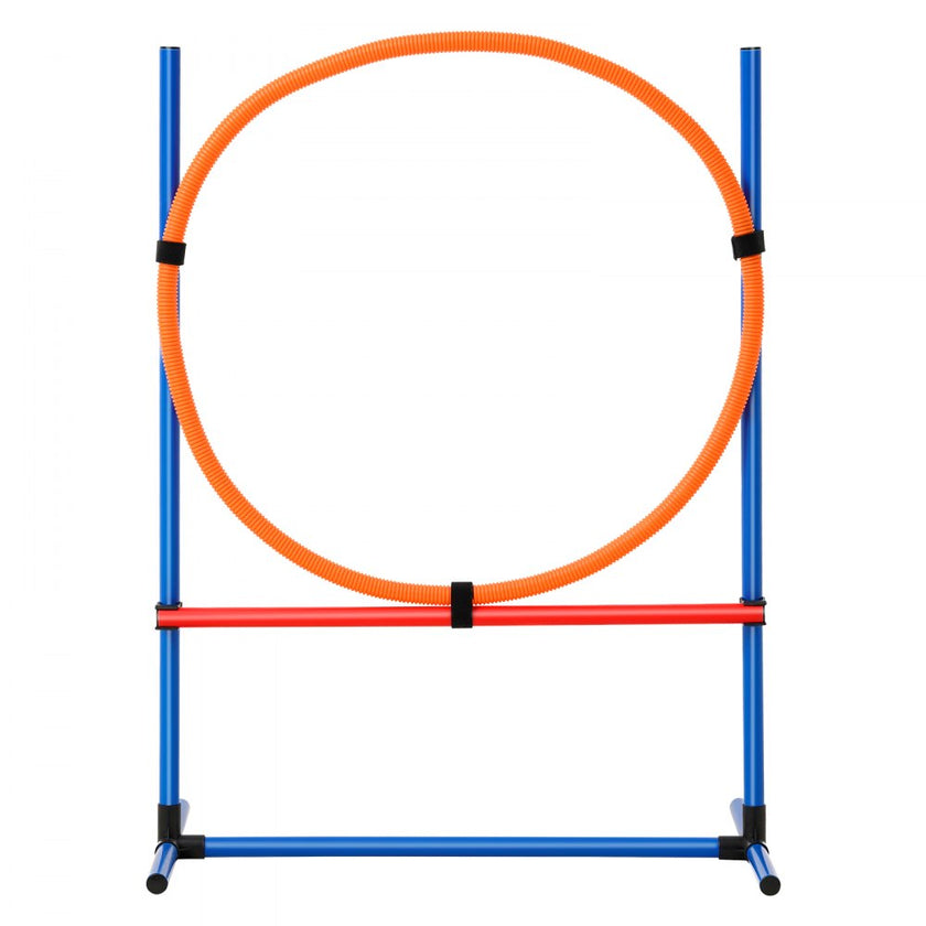 VEVOR Dog Agility Training Equipment 4 PCS Set with Hurdles Jump Ring Pause Box