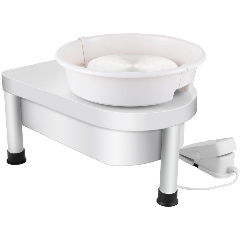 VEVOR Pottery Wheel 25CM Pottery Forming Machine 350W Electric Wheel for Pottery with Foot Pedal and Detachable Basin Easy Cleaning for Ceramics Clay Art Craft DIY