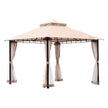 VEVOR Patio Gazebo for 6-8 Person, 10 x 10 FT Backyard Gazebo, with Mosquito Netting, Metal Frame, and PU Coated 180G Polyester, Outdoor Canopy Shelter for Patio, Lawn, Backyard, Deck, Garden