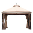 VEVOR Patio Gazebo for 10-12 Person, 10 x 13 FT Backyard Gazebo, with Mosquito Netting, Metal Frame, and PU Coated 180G Polyester, Outdoor Canopy Shelter for Patio, Backyard, Lawn, Garden, Deck