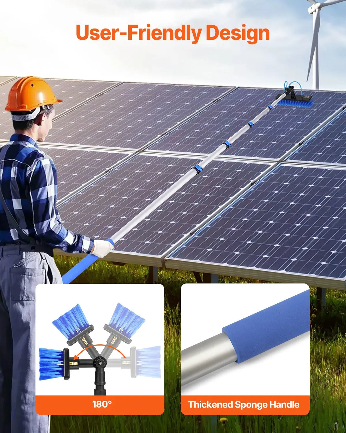 VEVOR Water Fed Pole Kit 30FT Solar Panel Cleaning Pole with Extendable Handle
