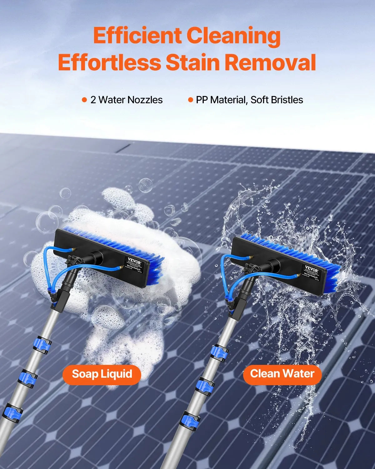 VEVOR Water Fed Pole Kit 20FT Solar Panel Cleaning Pole with Extendable Handle