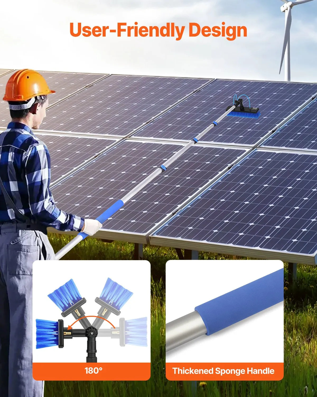 VEVOR Water Fed Pole Kit 20FT Solar Panel Cleaning Pole with Extendable Handle