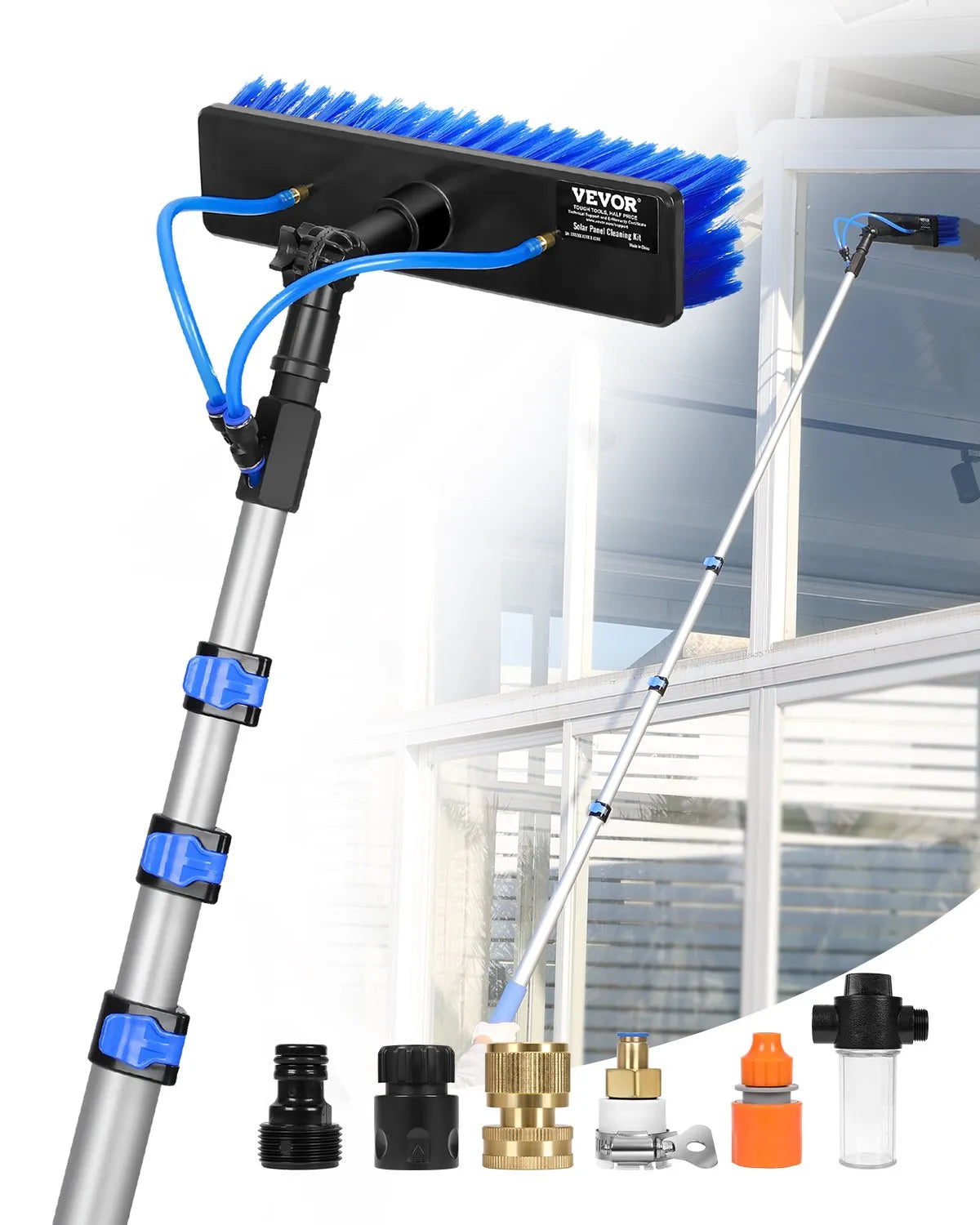 VEVOR Water Fed Pole Kit 20FT Solar Panel Cleaning Pole with Extendable Handle