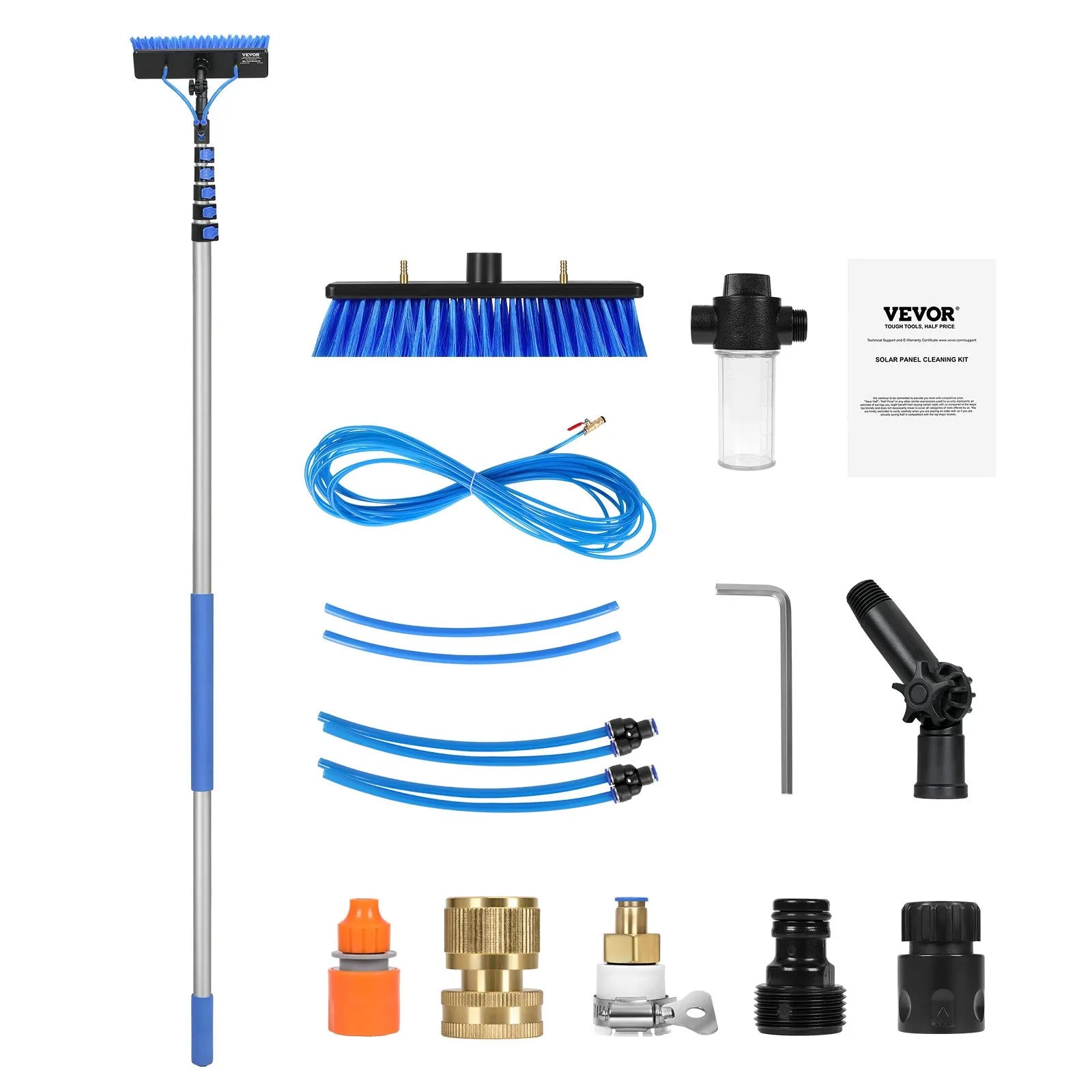 VEVOR Water Fed Pole Kit 36FT Solar Panel Cleaning Pole with Extendable Handle