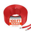VEVOR 100FT Solar Panel Extension Cable 10AWG Waterproof PV 6mm² Cable Red