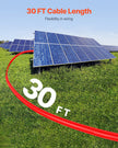 VEVOR 30FT Solar Panel Extension Wire with Female & Male Connectors 10AWG 1 Pair