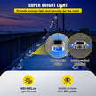 Driveway Lights 16-Pack, Solar Driveway Lights with Switch Button, Solar Deck Lights Waterproof, Wireless Dock Lights 6 LEDs for Path Warning Garden Walkway Sidewalk Steps, LED Bright Blue