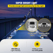 VEVOR Driveway Lights 16-Pack, Solar Driveway Lights with Switch Button, Solar Deck Lights Waterproof, Wireless Dock Lights 6 LEDs for Path Warning Garden Walkway Sidewalk Steps, LED Bright White