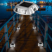 VEVOR Driveway Lights 16-Pack, Solar Driveway Lights with Switch Button, Solar Deck Lights Waterproof, Wireless Dock Lights 6 LEDs for Path Warning Garden Walkway Sidewalk Steps, LED Bright White