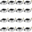 VEVOR Driveway Lights 16-Pack, Solar Driveway Lights with Switch Button, Solar Deck Lights Waterproof, Wireless Dock Lights 6 LEDs for Path Warning Garden Walkway Sidewalk Steps, LED Bright White