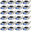 VEVOR Driveway Lights 24-Pack, Solar Driveway Lights with Switch Button, Solar Deck Lights Waterproof, Wireless Dock Lights 6 LEDs for Path Warning Garden Walkway Sidewalk Steps, LED Bright Blue