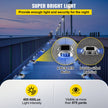 VEVOR Driveway Lights 8-Pack, Solar Driveway Lights with Switch Button, Solar Deck Lights Waterproof, Wireless Dock Lights 6 LEDs for Path Warning Garden Walkway Sidewalk Steps, LED Bright Blue