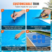 VEVOR Solar Pool Cover, 28 x 14 ft Rectangle Solar Blanket for Pools, Inground Above Ground Swimming Pool Solar Cover, 8 mil Solar Covers Blue