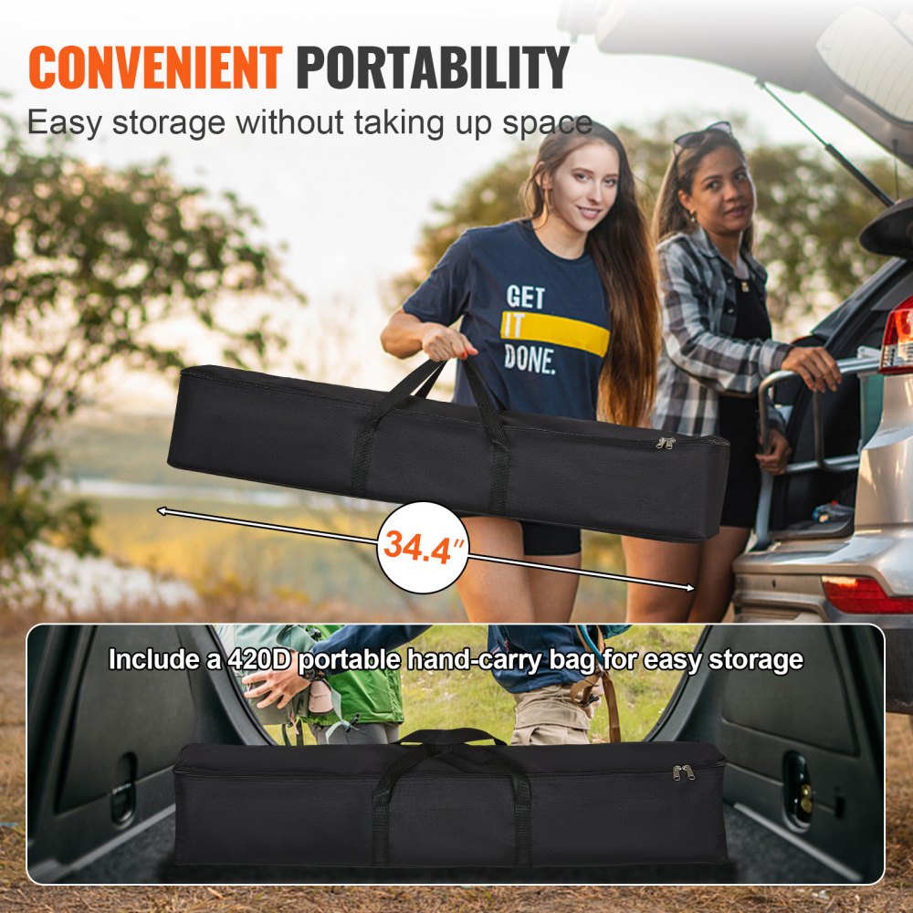 VEVOR Projector Screen with Stand, 150 inch 16:9 4K 1080 HD Outdoor Movie Screen with Stand, Wrinkle-Free Projection Screen with Tripods and Carry Bag, for Home Theater Cinema Backyard Movie Night