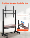 VEVOR Rolling TV Stand Mobile TV Cart Holds Up to 205 lbs for 55-100 Inch TVs