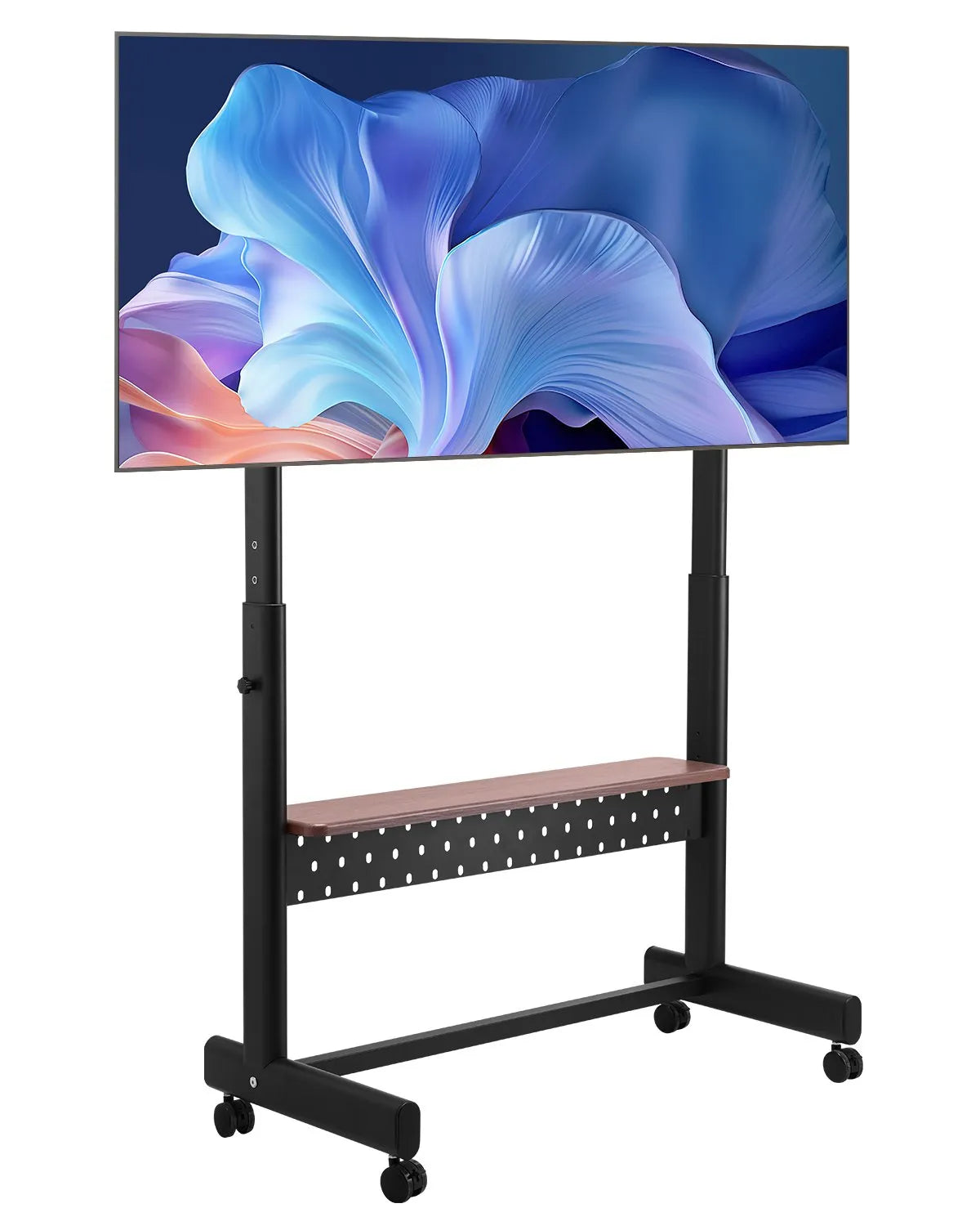 VEVOR Rolling TV Stand Mobile TV Cart Holds Up to 205 lbs for 55-100 Inch TVs