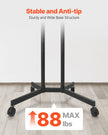 VEVOR Rolling TV Stand Mobile TV Cart Holds Up to 88 lbs for 32-65 Inch Screens