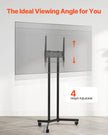 VEVOR Rolling TV Stand Mobile TV Cart Holds Up to 88 lbs for 32-65 Inch Screens