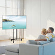 VEVOR Rolling TV Stand Mobile TV Cart Holds Up to 88 lbs for 32-65 Inch Screens