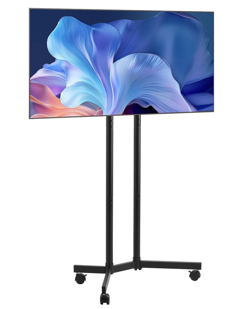 VEVOR Rolling TV Stand Mobile TV Cart Holds Up to 88 lbs for 32-65 Inch Screens