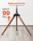 VEVOR Tripod Easel TV Stand Wood Legs Holds up to 99 lbs for 40-65 Inch Screens