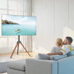 VEVOR Tripod Easel TV Stand Wood Legs Holds up to 99 lbs for 40-65 Inch Screens