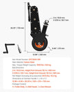 300lbs Adjustable Trailer Dolly 16.5 and 22 in Height 1-7/8 and 2 in Balls