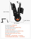Trailer Dolly 500lbs Tongue Weight Capacity 13 to 23.2 inch Height Adjustable