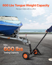 600lbs Trailer Dolly 16.5 and 22 inAdjustable Height 1-7/8 in Ball Solid Tires