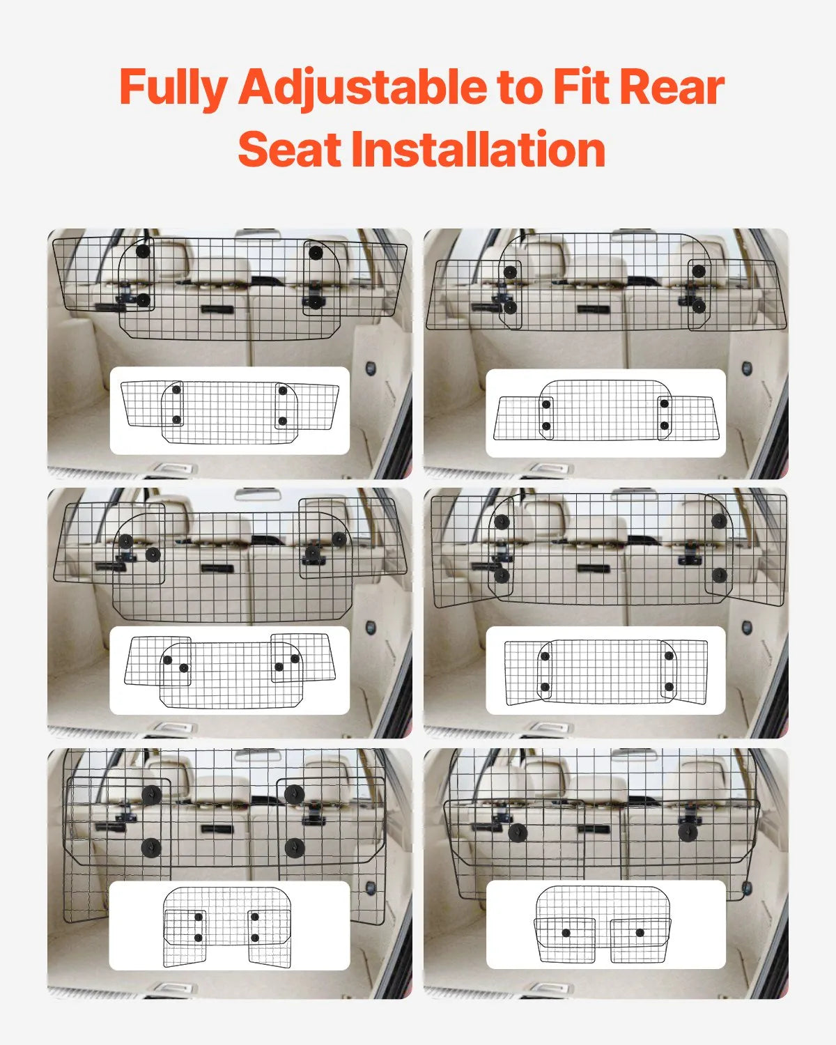 VEVOR Dog Car Barrier 35.4