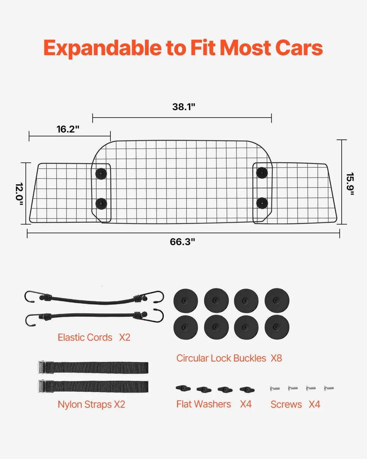 VEVOR Dog Car Barrier 38