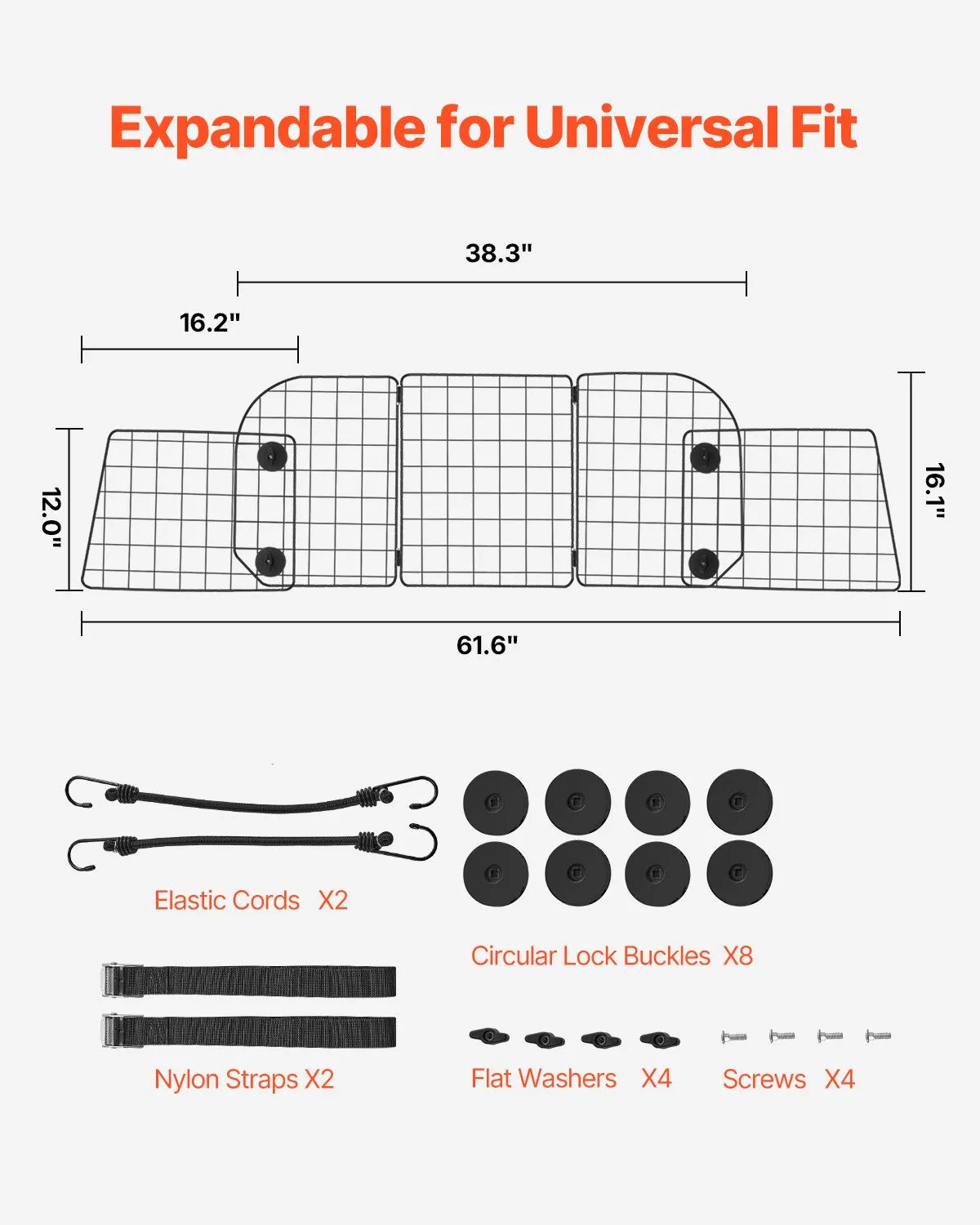 VEVOR Dog Car Barrier 38.5