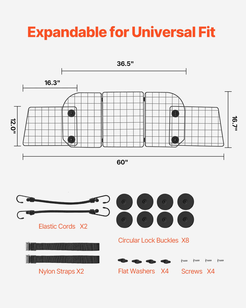 VEVOR Dog Car Barrier 36.6