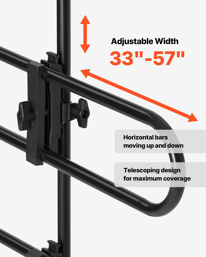 VEVOR Dog Car Barrier Metal Adjustable Pet Barrier Universal-Fit Pet Divider